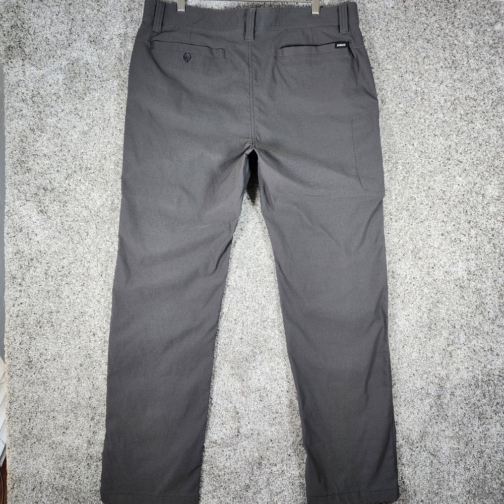 Prana Zion Pants Mens 38/32 Standard Fit Stretch Charcoal Gray NWOT - Picture 7 of 16